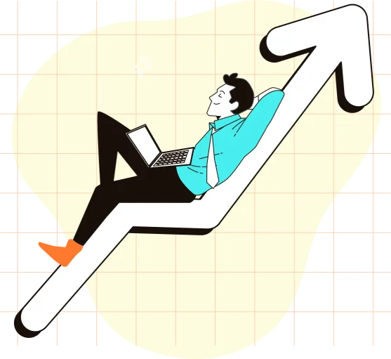 Çalışan adam illüstrasyonu